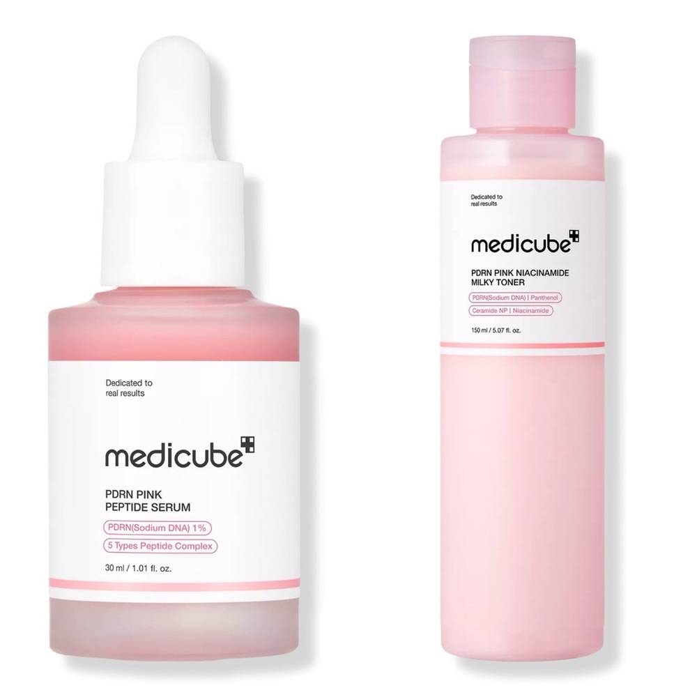 New Medicube BUNDLE PDRN Peptide Serum & Milky Toner